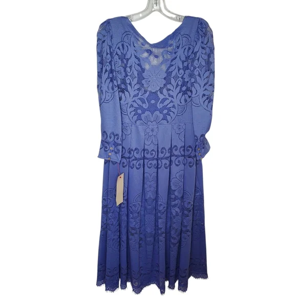 Free People Shadow Dance Midi Persian Jewel Blue Medium #155 Boho Dress 86497781 - Picture 6 of 16